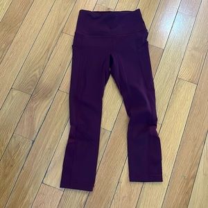 Maroon lululemon leggings